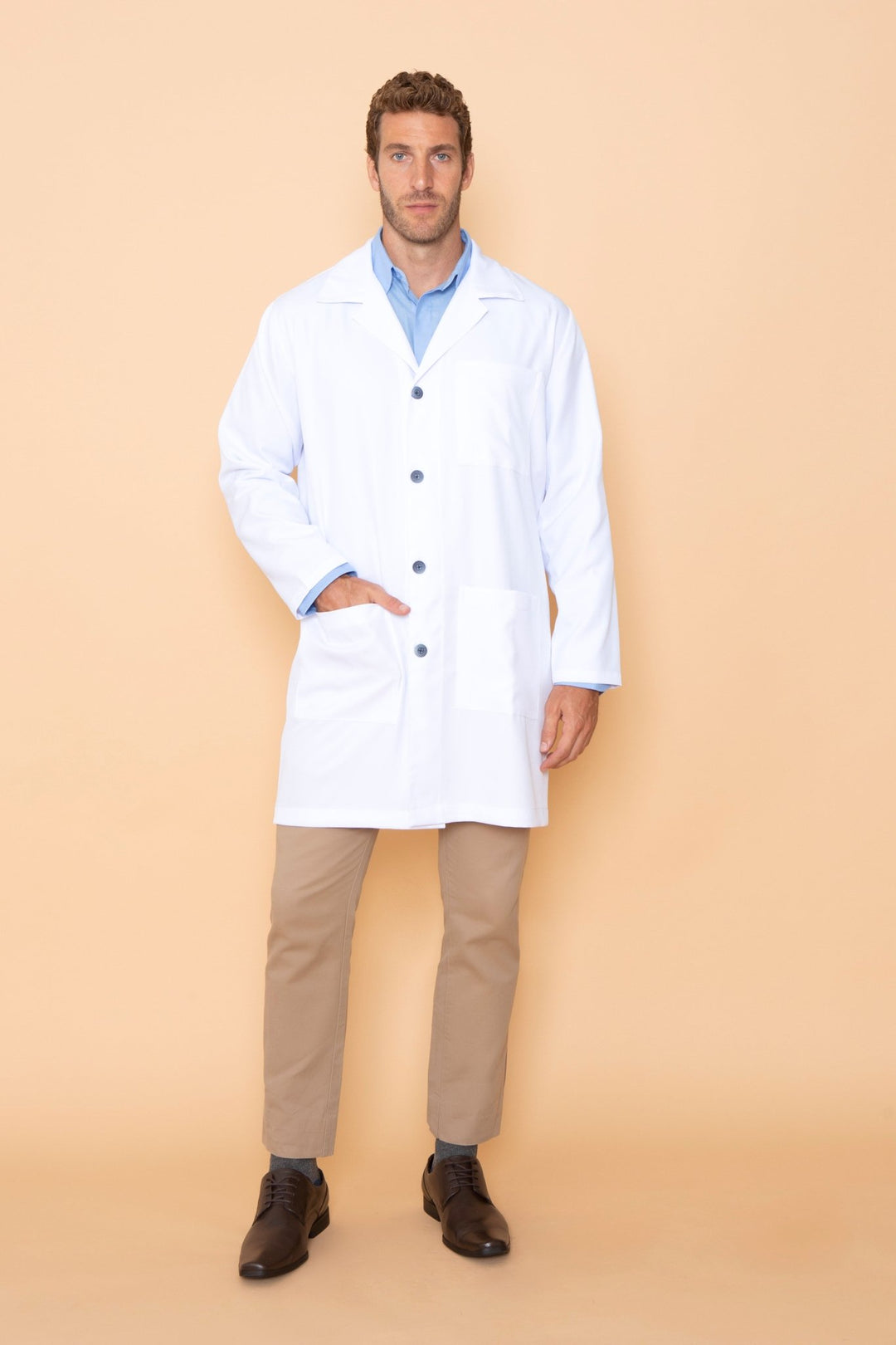 Jaleco Masculino Anton Soft Branco - KOTA Fashion