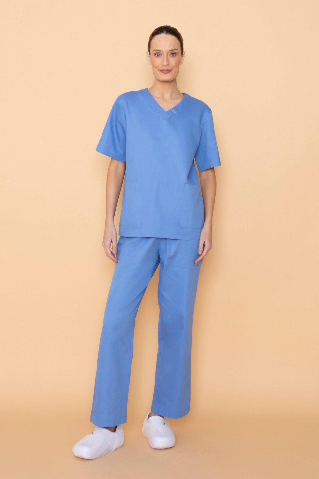 Scrub Feminino Madeleine Algodão 100% Azul Hospitalar - KOTA Fashion